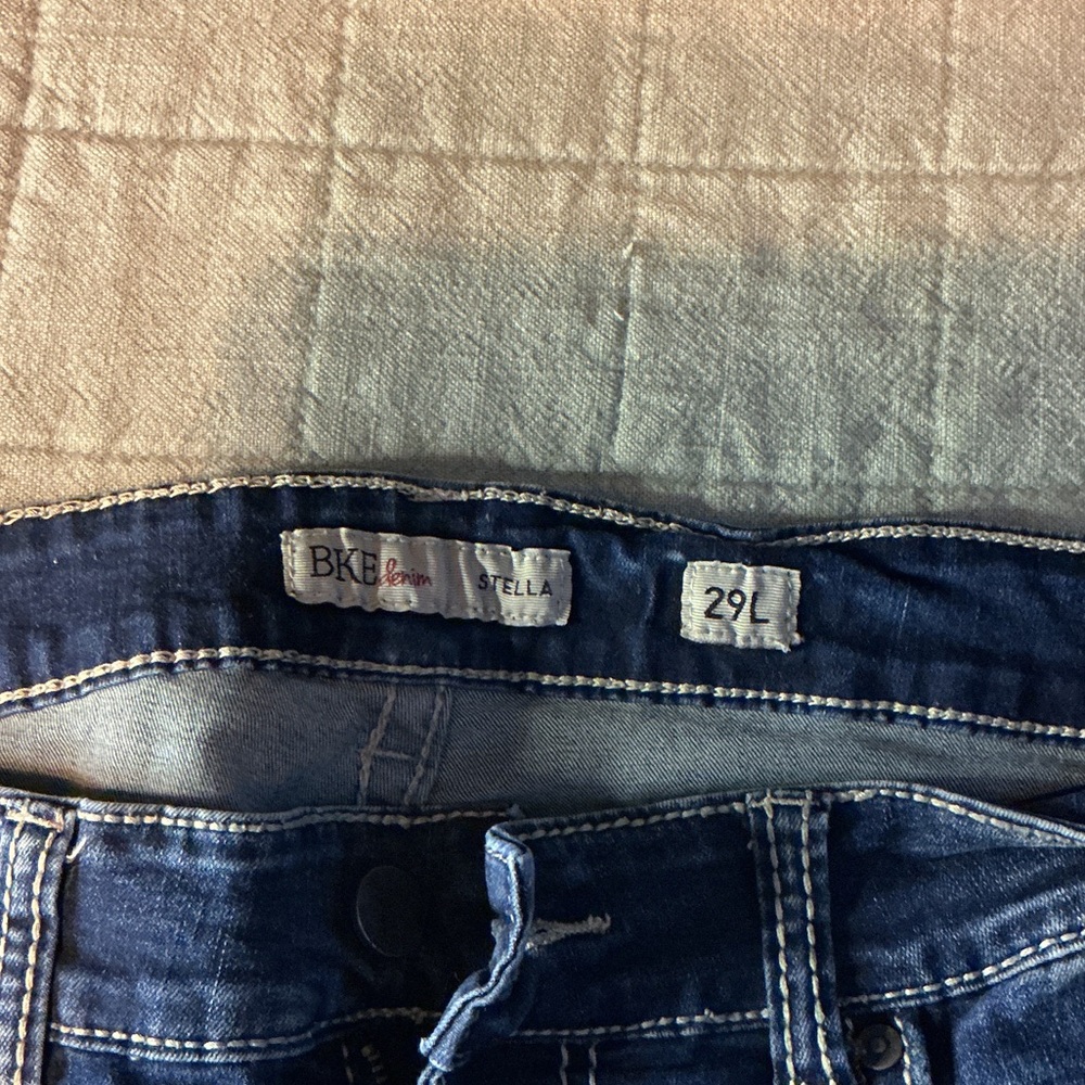 BKE Dark Blue Boot Cut Jeans 29L - Picture 6 of 6